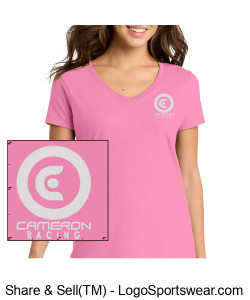Port & Company Ladies Fan Favorite V-Neck T-Shirt Design Zoom